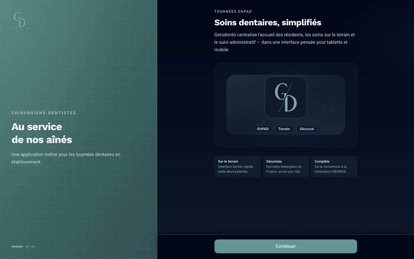 Application Gerodonto développée par AMC Numérique